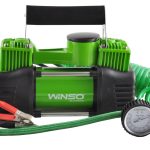 Şinləri şişirtmə kompressoru 10 Atm, 85 l/min, 2-cylinder 360 W, cable 3 m, hose 5.7 m, drain valve